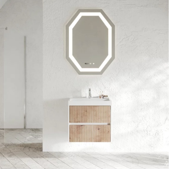 Mobilier baie cu lavoar 60cm Portofino Rovere 3020C/F40 Savini Due - Img 3