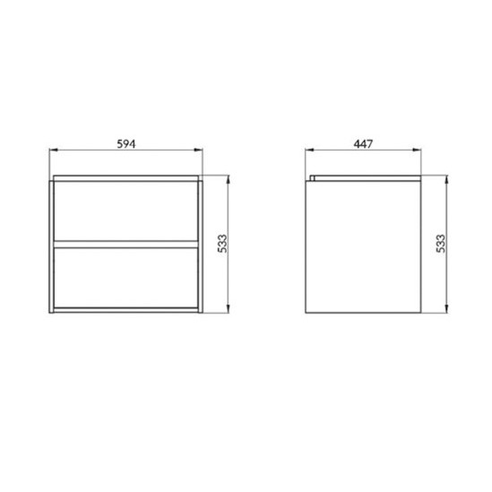 Mobilier suspendat cu doua sertare 60cm Crea Cersanit - Img 5