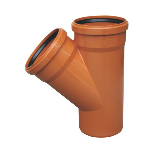 Ramificatie canal PVC 125-45 canalizare exterioara culoare orange