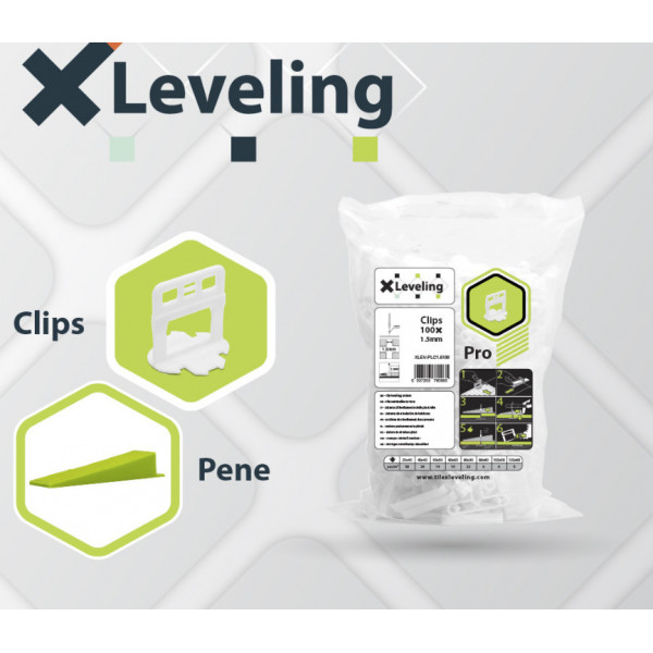 Sistem nivelare ceramica clipsuri 2 mm