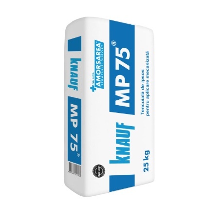 Tencuială de ipsos, cu aplicare mecanizată si manuala MP 75L sac 25kg
