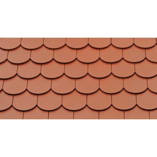 Tigla ceramica solzi Opal rosu natur Bramac - Img 3