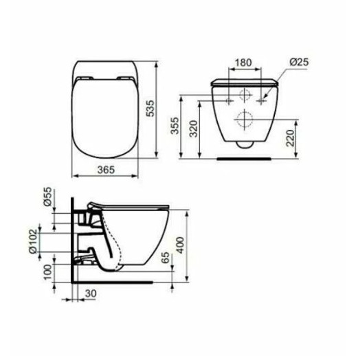 WC suspendat AquaBlade Tesi T007901 - Img 5