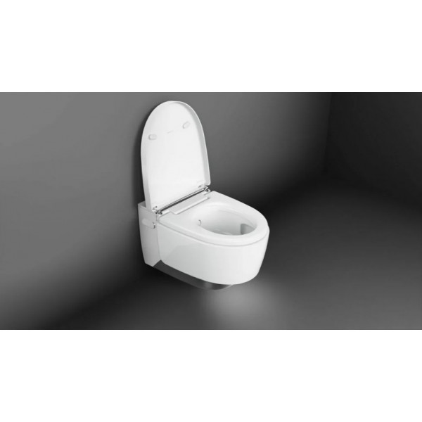 WC suspendat cu capac inchidere lenta si bideu electric Geberit AquaClean Mera Classic - Img 2