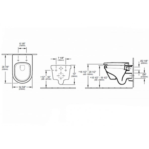 WC suspendat cu capac soft-close quick release direct flush Architectura Villeroy&amp;Boch - Img 4