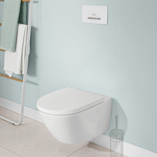 WC suspendat cu twistflush si capac cu soft close si quick release, alb Subwey 3.0 Villeroy & Boch