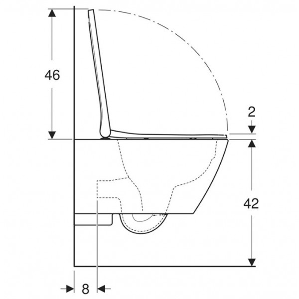 WC suspendat rimfree cu capac soft-close subtire Smyle Square 500.683.00.2 - Img 4