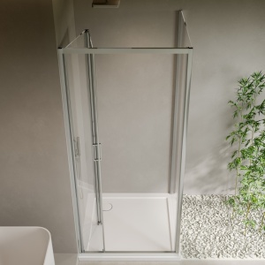 Cabina de dus patrata Recall cu usi pliabile, sticla 6 mm, 90 × 90 cm – Anahita - Img 4