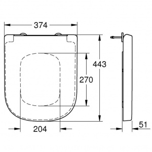 Capac wc Euro Ceramic cu inchidere lenta si QuickRelease, alb GRO39330002 Grohe - Img 3