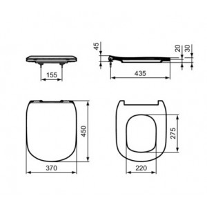 Capac WC TESI soft-close subţire IDST352701 - Img 5