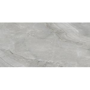 Gresie Flavio grey lucios, tip marmura portelanata, rectificata, interior-exterior, gri deschis 60X120 India