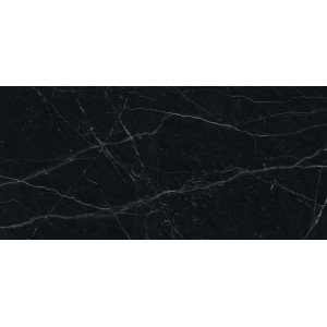 Gresie MARVEL DREAM BLACK ATLANTIS LAPPATO A7FV tip marmura, negru lucios, portelanata, rectificata, interior 75X150cm Atlas Concorde
