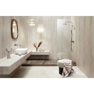 Gresie Travertino Mat 59.8x119.8, interior-exterior, tip travertin, rectificat, bej, Tubadzin