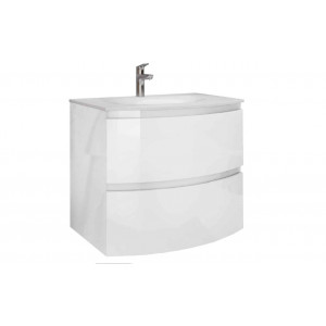 Mobilier baie cu lavoar Armonia alb lucios 70cm Savini Due
