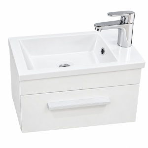 Mobilier baie suspendat alb Perla 40x22x51cm - Img 3