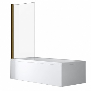 Paravan de cada pivotant Recall, profil gold periat, 80 × 140 cm, sticla 6 mm – Anahita