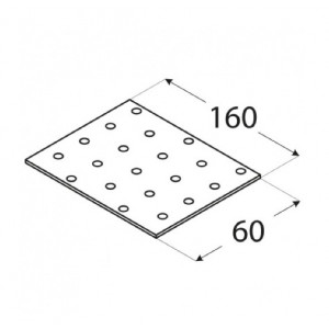 Placa perforata 160 x 60 x 2 mm - Img 2