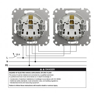 Priza Sedna Design 2P+E cu obturatoare si capac SDD3111023 Schneider - Img 4