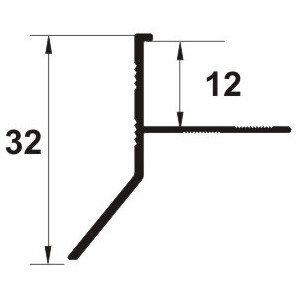 Profil picurator LINECO pentru streasina din aluminiu eloxat LST325.81 lungime 2.5m - Img 2