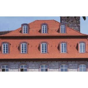 Tigla ceramica solzi Opal rosu natur Bramac - Img 4