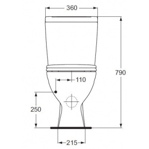 Vas wc cu rezervor si capac Eurovit V337001 Ideal Standard - Img 2