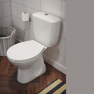 Vas WC cu rezervor și capac inclus, evacuare verticală, 36,5 x 64,5 x 75 cm, alb, President K08-029-EX1, Cersanit