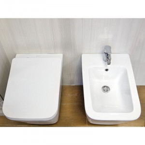 Vas WC suspendat cu capac Soft Close, 52,5 x 36,5 x 29,5 cm, alb, Paris B2350 - Img 5