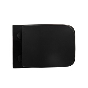Vas WC suspendat Rimless cu capac Soft Close, negru mat, Recall, Anahita - Img 5