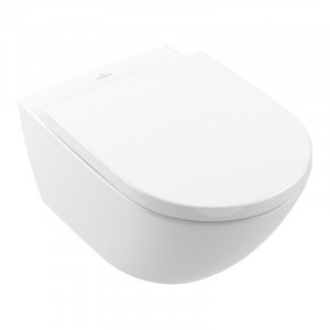 Vas WC suspendat TwistFlush cu capac Soft Close și Quick Release, 56 x 37 x 35,5 cm, alb, Subway 3.0, Villeroy&Boch - Img 3