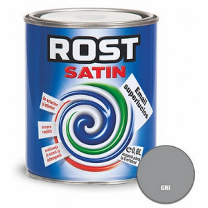 Vopsea superlucioasa pentru lemn si metal Rost Satin 4l gri interior exterior
