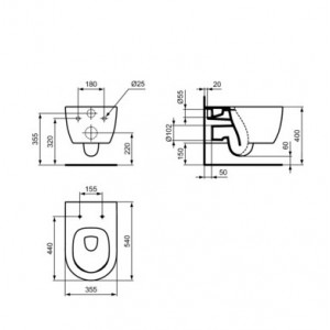 WC suspendat AquaBlade BLEND CURVE IDST374901 - Img 3