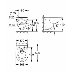 Wc suspendat BAU CERAMIC GRO39491000 - Img 3