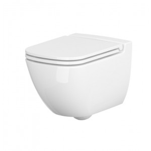 WC suspendat rimless cu capac soft-close Caspia New K701-103 - Img 2
