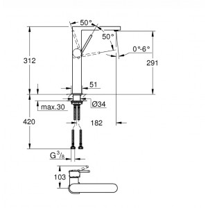 Baterie lavoar Plus XL-size Grohe 32618003 - Img 2