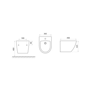 Bideu suspendat Sofi 49x36.5x40cm Lavita - Img 2