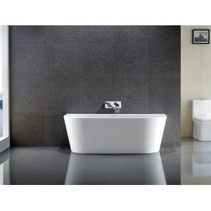 Cada freestanding semi-ovala, acril, alba, 170 x 80 x 58 cm, Beauty, Eweca - Img 3
