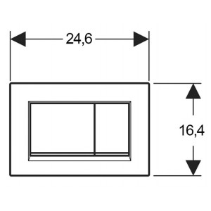 Clapeta actionare SIGMA 30 alb - alb mat 115.883.11.1 - Img 2