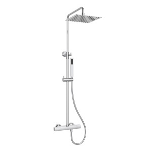 Coloana dus termostatata cu doua functii Cube Himark, cromata, forma patrata