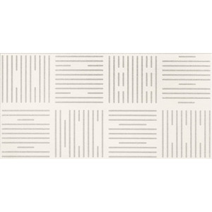 Decor BURANO STRIPES pentru baie, alb cu linii negre 30.8x60.8cm Tubadzin - Img 1