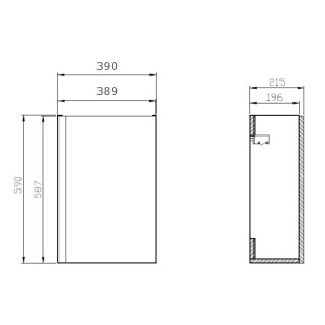Dulap pentru lavoar MODUO 40 GRI S929-013 - Img 2