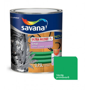 Email Savana Ultra Rezist superlucios pentru lemn metal interior si exterior verde primavara 0.75l