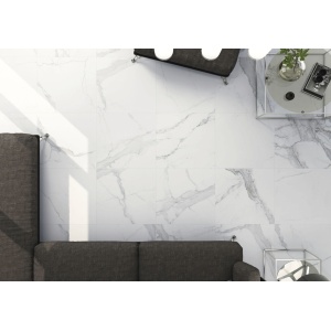 Gresie STATUARIO EVA MAT rectificata, portelanata, interior-exterior 60x60cm India - Img 2