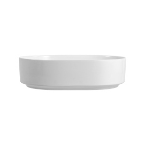 Lavoar baie pe blat Eternity, oval, alb, din ceramica, 50 x 37 x 13,5 cm, Anahita - Img 5