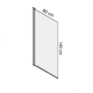 Paravan de cada pivotant dintr-o bucata 80x140 cm Mediterraneo P01BS01 - Img 2