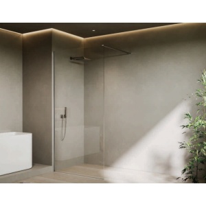 Paravan dus Recall, sticla transparenta 8 mm, profil L crom, 90 x 200 cm, Anahita