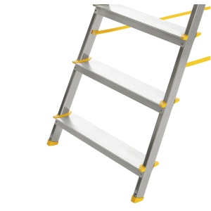 Scara aluminiu 1x5 trepte late cu urcare pe o parte 915 Alverosal - Img 5