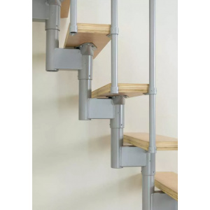 Scara mini modulara gri perlat cu urcare dreapta Dallas Dolle