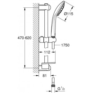 Set de dus cu bara EUPHORIA 110 DUO 27242001 Grohe - Img 2