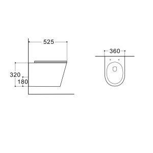 Set vas WC suspendat Beauty, rezervor incastrat Alcadrain cu clapeta actionare alba, M670 - Img 3