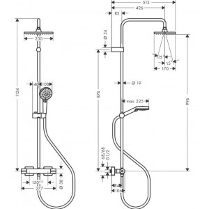 Sistem dus VERNIS SHAPE 230 1 JET termostatic 26286000 Hansgrohe - Img 2